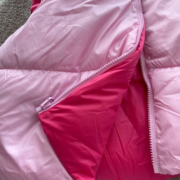 Only reversible pink puffer vest - (size L) - Picture 4 of 12